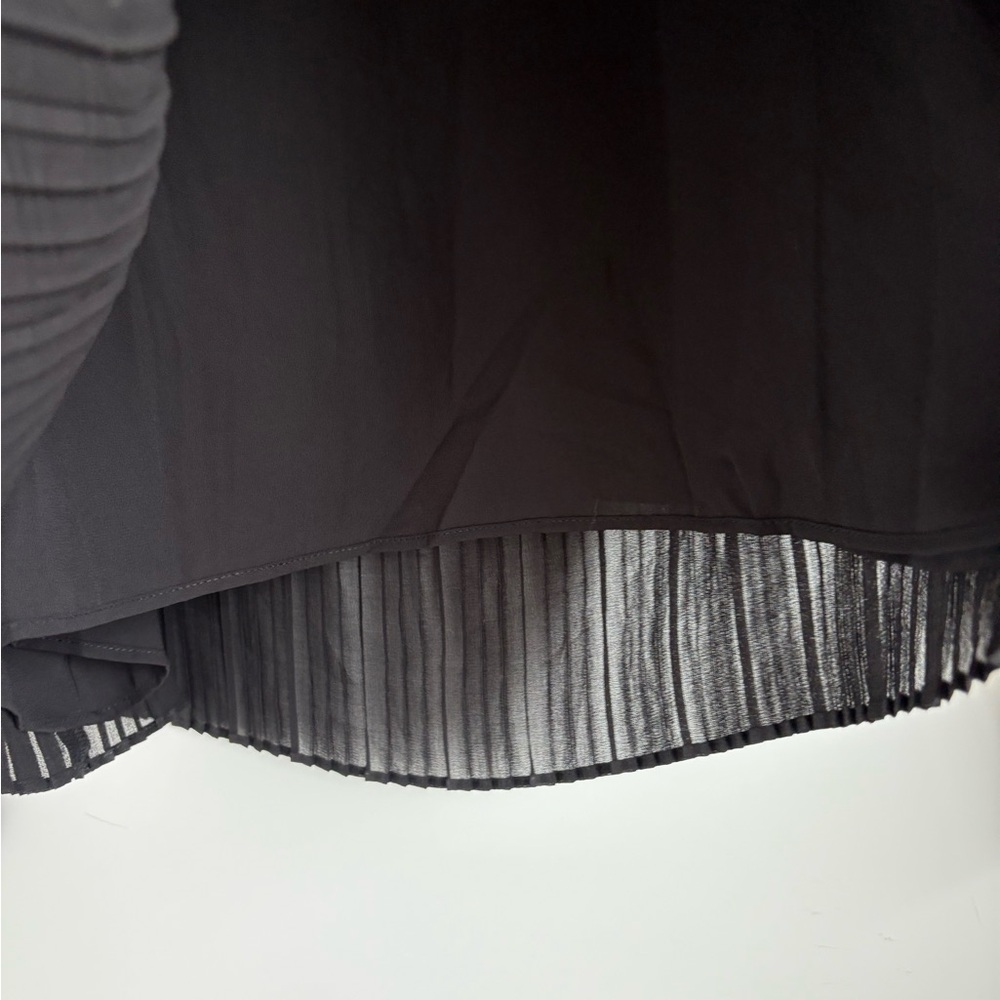 Ricki’s Black Pleated Women's Top mock neck - Picture 3 of 4